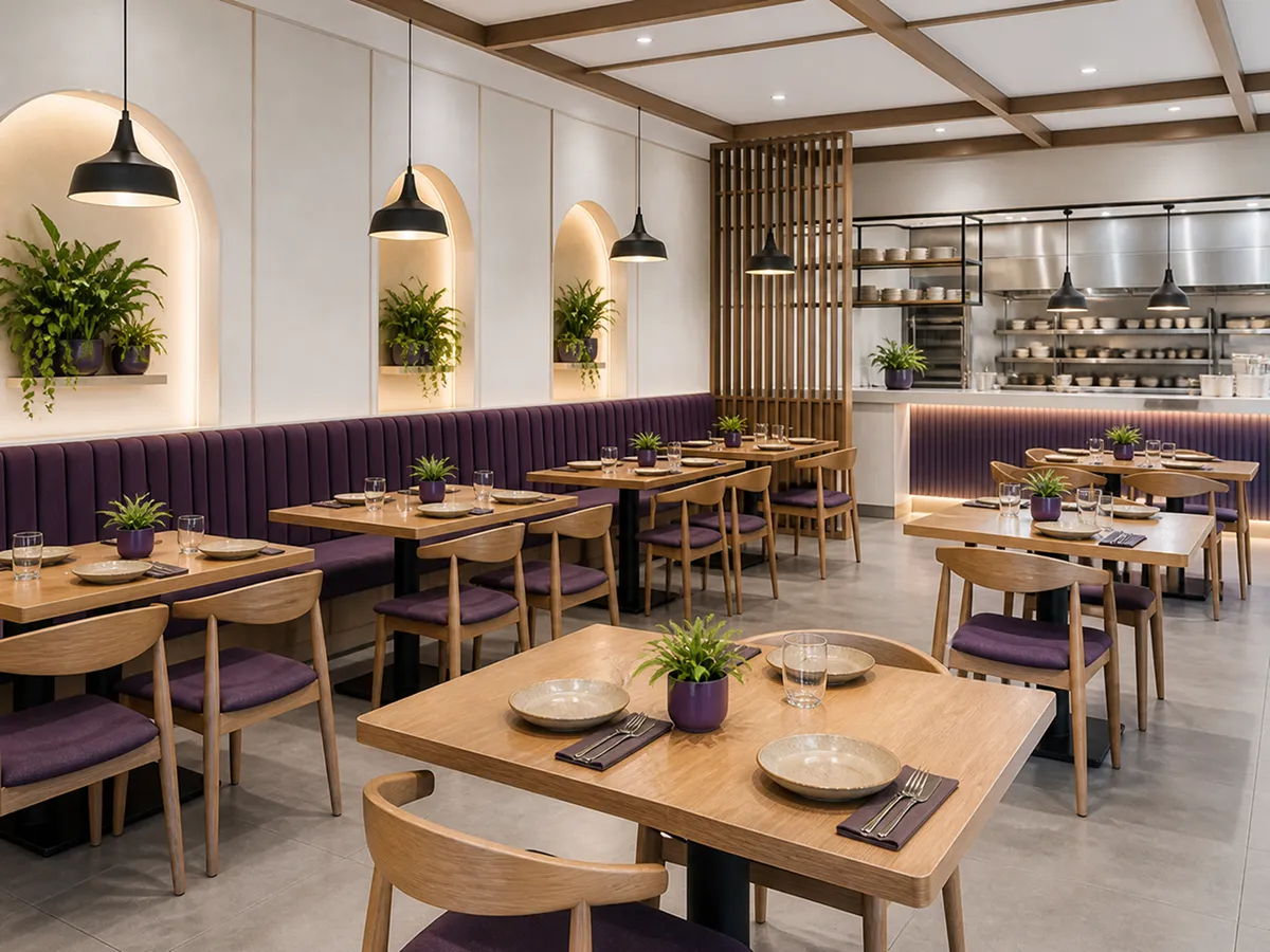 A full-service restaurant with table seating.